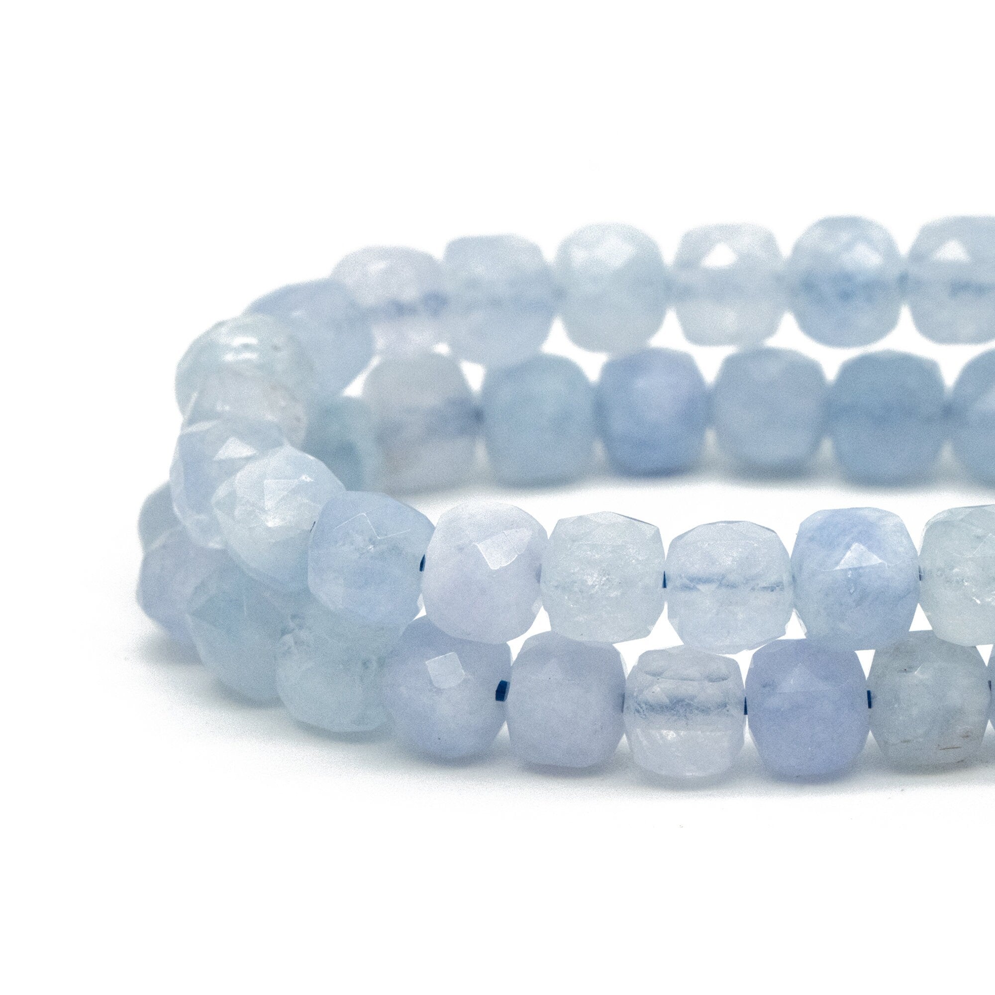 6mm Faceted Cube Quartz Beads, Gemstone Beads, Full 15 inch strands (TR-041)
